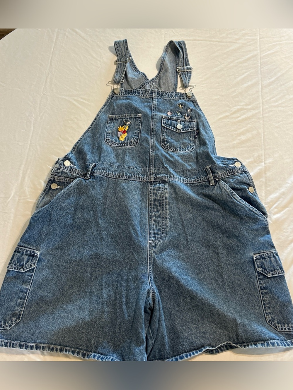 Women’s Denim Short Overalls in Blue